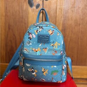 Disney Blue Character Print Mini Backpack